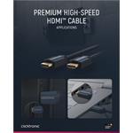 ClickTronic HQ OFC kabel HDMI High Speed s Ethernetem, zlacené, 4K@30Hz, 15m