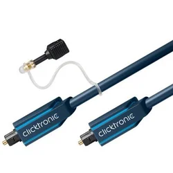 ClickTronic HQ Optický kabel Toslink TOS male - TOS male, s redukcí na 3.5mm, 15m