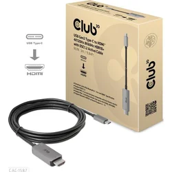 Club3D kábel USB-C na HDMI, 4K120Hz 8K60Hz HDR10 s DSC1.2, aktívny kábel, M/M, 3 m