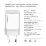 ColorWay 1x USB-C/ sieťová nabíjačka/ GaN/ PD/ PPS/ 30W/ biela