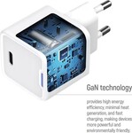 ColorWay 1x USB-C/ sieťová nabíjačka/ GaN/ PD/ PPS/ 35W, biela