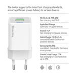 ColorWay 1x USB-C/ sieťová nabíjačka/ GaN/ PD/ PPS/ QC/ 30W/ biela