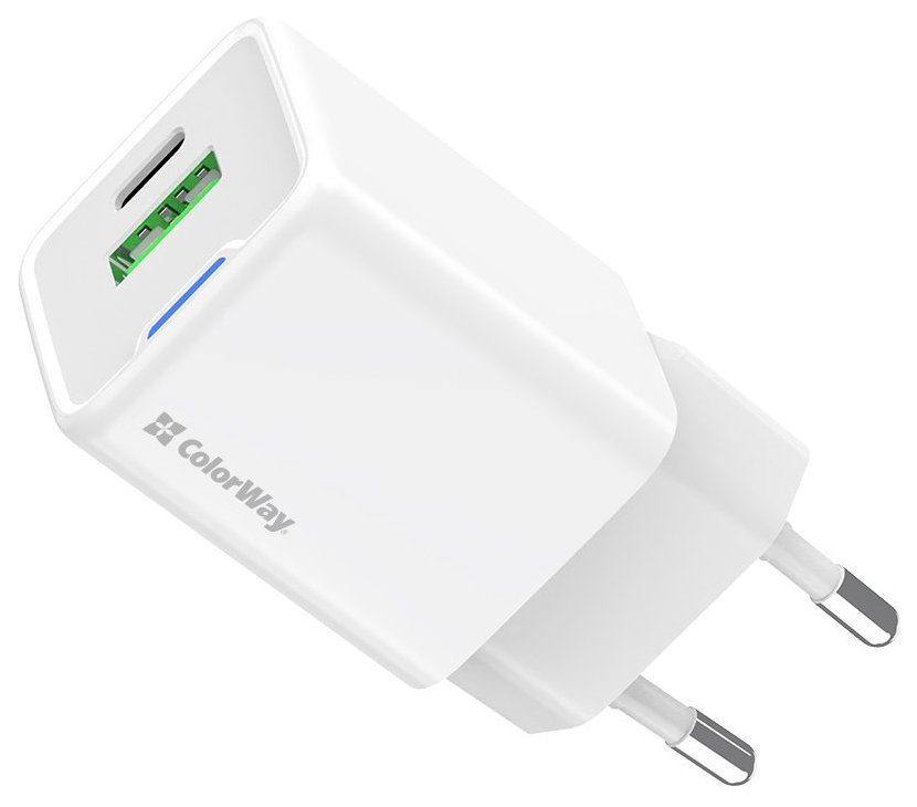 ColorWay 1x USB-C/ sieťová nabíjačka/ GaN/ PD/ PPS/ QC/ 30W/ biela