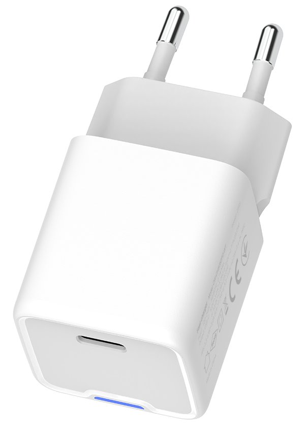 ColorWay 1x USB-C/ síťová nabíječka/ GaN/ PD/ PPS/ 30W, Bílá