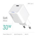 ColorWay 1x USB-C/ síťová nabíječka/ GaN/ PD/ PPS/ 30W/ Bílá