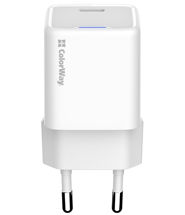 ColorWay 1x USB-C/ síťová nabíječka/ GaN/ PD/ PPS/ 35W/ Bílá