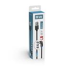 ColorWay 3v1 USB - Lightning, microUSB a USB-C kábel 1 m, magnetický otočný