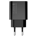 ColorWay AC nabíjačka USB a USB-C 20W, čierny CW-CHS025QPD-BK