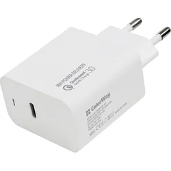 ColorWay AC nabíječka USB-C 18W QC3.0, bílá