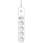 ColorWay CW-CHE44PDW/ 4x Schuko/ 2x USB-C 20 W/ 2x USB-A/ kábel 2 m