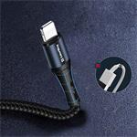 ColorWay kabel USB/ Apple Lightning/ 2.4A/ Nylon/ 1m/ Černý