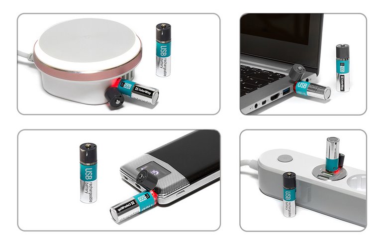 ColorWay nabíjecí baterie AA USB 1200mAh 2ks