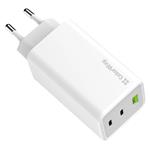 ColorWay nabíječka 2x USB-C, 1x USB-A/ GaN/ PD/ PPS/ 100W/ Bílá