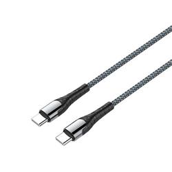 ColorWay USB-C na USB-C kabel 2m (PD 65W), šedý