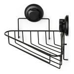 Compactor Rohová polička do koupelny  Bestlock Black bez vrtání, nosnost 12 kg, černá