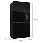 Concept LA8891bc Americká lednice s mrazákem + dávkovač vody SINFONIA