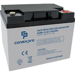 Conexpro AGM 12V, 45Ah, 10 rokov, M6
