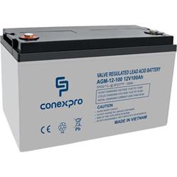 Conexpro baterie AGM 12V, 100Ah, životnost 10 let, M8