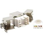 Conexpro beznástrojový keystone FTP, CAT6A, strieborný