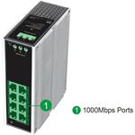 Conexpro GNT-IG1008GL-AC, priemyselný prepínač na DIN lištu, 8x LAN