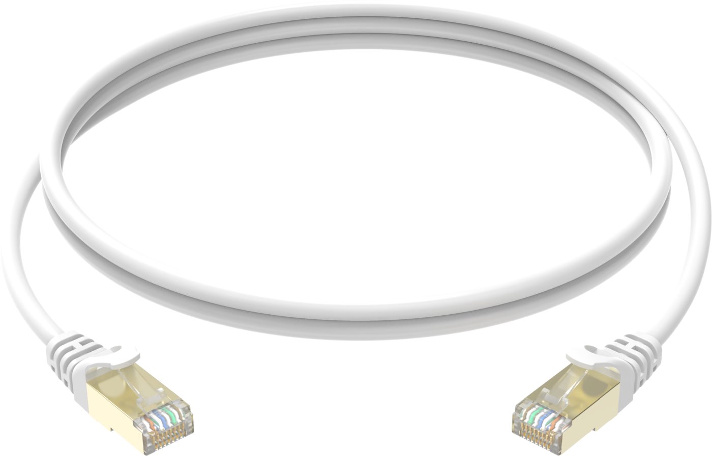 Conexpro slim patch kabel STP, CAT6A, 0.25m, bílý