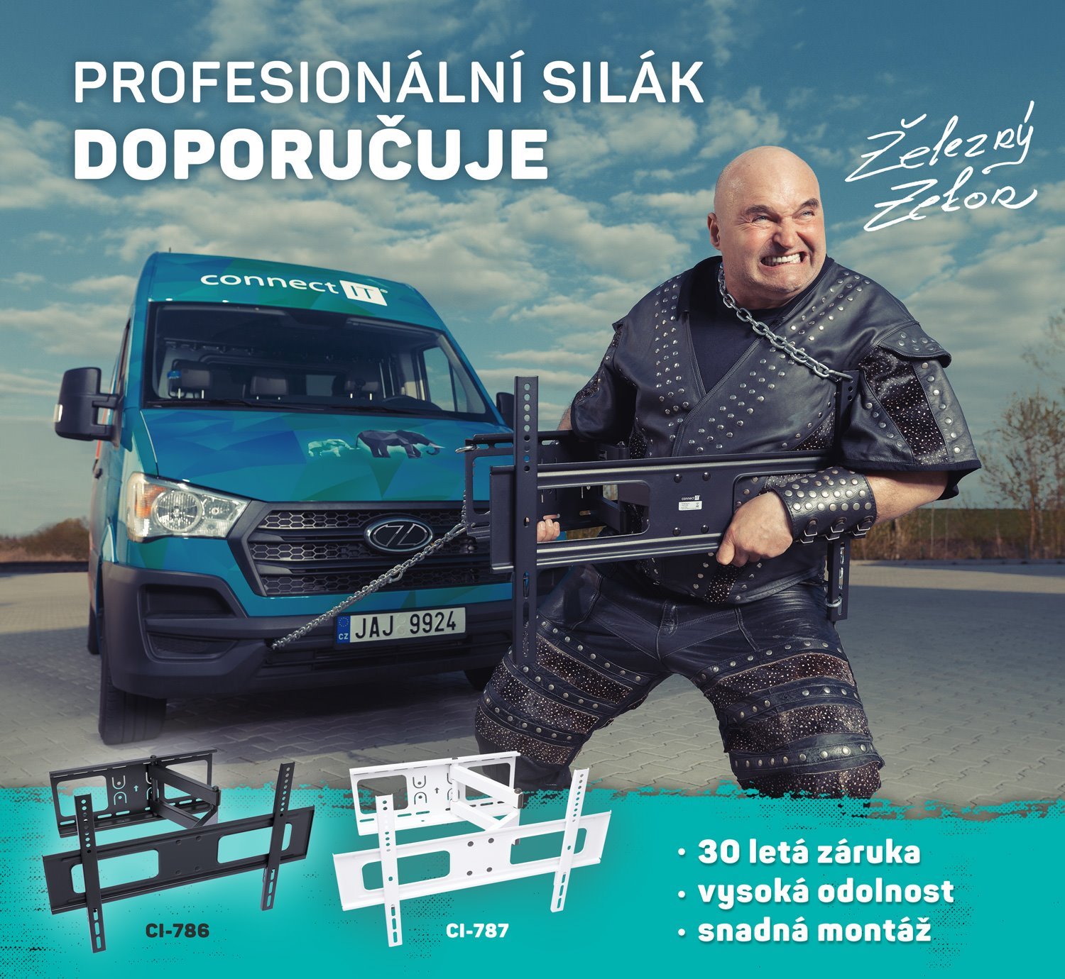 Connect IT BigMount nástenný držiak pre ploché obrazovky 40-90" CMH-6090-BK