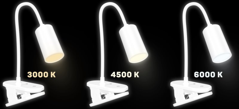 CONNECT IT CLIP 2 stolní LED lampička s klipem BÍLÁ