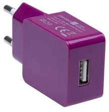 Connect IT Colorz nabíjecí adaptér 1xUSB 1A, fialový CI-600