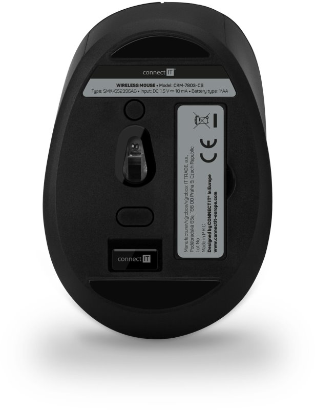 CONNECT IT Combo bezdrôtová čierna klávesnica + myš, CZ + SK rozloženie