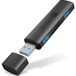 CONNECT IT COMPACT 4v1 USB-A hub + čítačka kariet