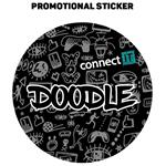 Connect IT Doodle Wireless bezdrôtová herné slúchadlá s mikrofónom, čierna CHP-0800-DD