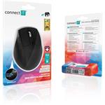 CONNECT IT FOR HEALTH Bezdrôtová ergonomická myš DualMode s LCD displejom, ČIERNA