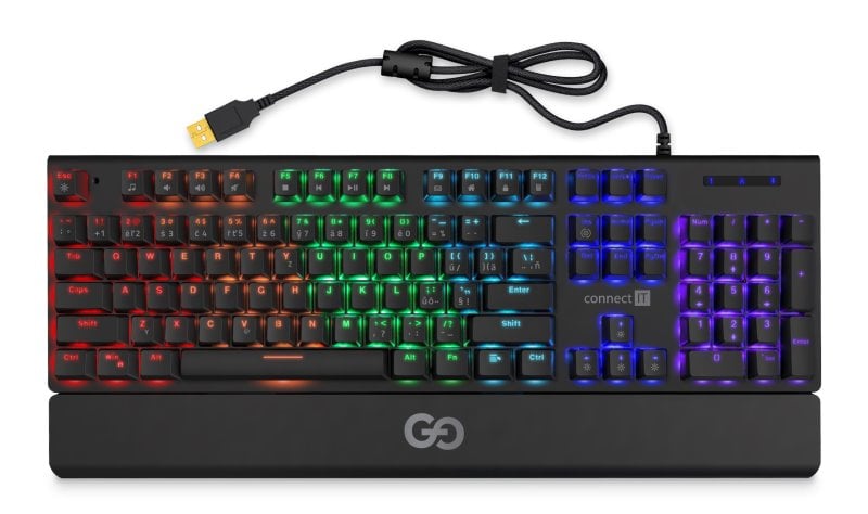 CONNECT IT GG mechanická herní klávesnice (CZ+SK verze), ČERNÁ