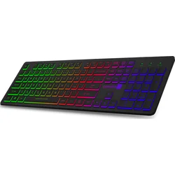 Connect IT kancelářská drátová Rainbow podsvícená USB klávesnice, černá, CZ + SK