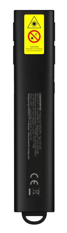 CONNECT IT LaserPoint laserové ukazovátko rechargeable ČERNÉ