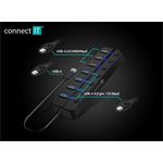 CONNECT IT Mighty Switch 2 USB-A hub, (4xUSB-A 3.0, 3xUSB-A 2.0), externí