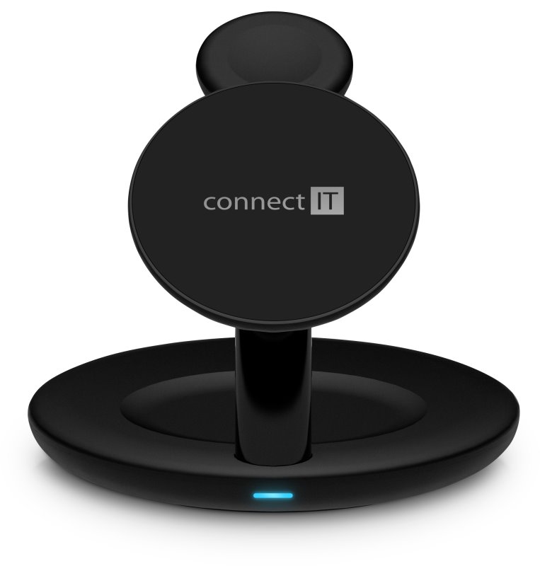CONNECT IT MultiCharge 3 v 1 MagSafe Wireless Fast Charge Bezdrôtová nabíjačka, ČIERNA