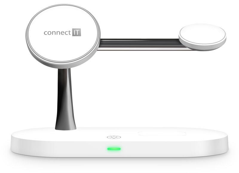 CONNECT IT MultiCharge 5 v 1 MagSafe Wireless Fast Charge, BÍLÁ