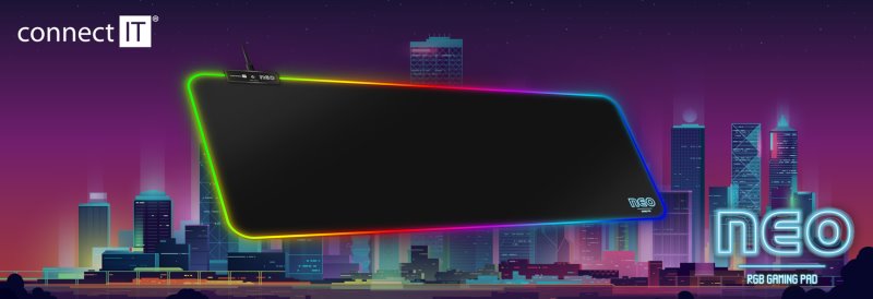 Connect IT NEO RGB podsvietená podložka pod myš a klávesnicu, veľ. L CMP-3100-LG