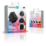 Connect IT Nomad2 WorldTravel nabíjecí adaptér 3xUSB-A, 24W, černý
