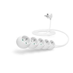 Connect IT prodlužovací kabel 230 V, 5 zásuvek, 3 m, bez vypínače (bílý) CI-1316 - Kabely + redukce