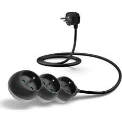 Connect IT prodlužovací kabel 230 V, 3 zásuvky, 1,5 m, bez vypínače (černý)