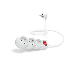 Connect IT prodlužovací kabel 230 V, 3 zásuvky, 1,5m, s vypínačem (bílý)