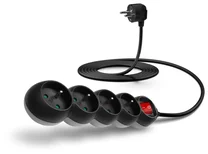 Connect IT prodlužovací kabel 230 V, 4 zásuvky, 3 m, s vypínačem (černý)