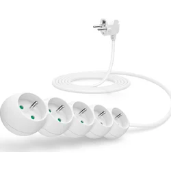 Connect IT prodlužovací kabel 230 V, 5 zásuvek, 3 m, bez vypínače (bílý)