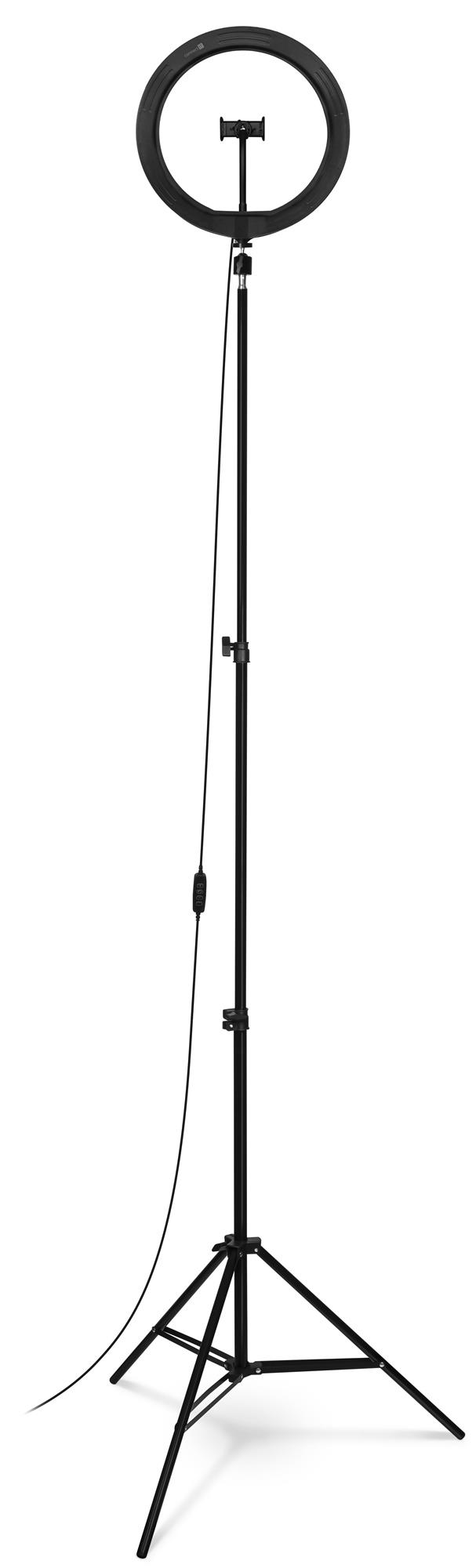 CONNECT IT Selfie12Ring kruhové 12" LED svetlo na statív 2,1 m