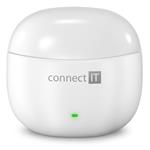 CONNECT IT True Wireless SonicBass sluchátka do uší s mikrofonem, BÍLÁ