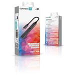 Connect IT USB-C rozbočovač, (1xUSB-A 3.0, 3xUSB-A 2.0), externý, antracitová