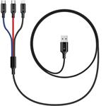 Connect IT Wirez 3v1 USB-C & microUSB & Lightning, 1,2 m