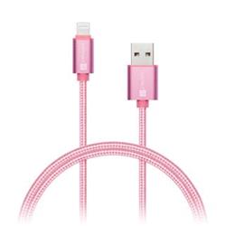 Connect IT Wirez Premium Metallic Lightning, datový kabel, růžovo zlatý, 1 m CI-970 - Mobilní telefony - příslušenství